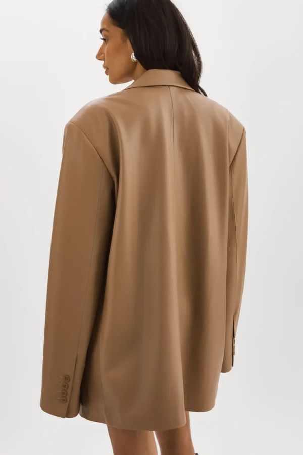 LAMARQUE Dresses | Coats&Jackets | Kassandra | Faux Leather Oversized Blazer MOCHA