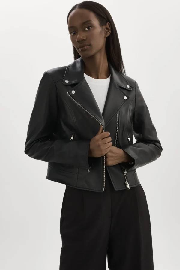 LAMARQUE Leather Jackets | KELSEY | Leather Biker Jacket Black
