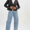 LAMARQUE Leather Jackets | KELSEY GOLD | Leather Biker Jacket Black