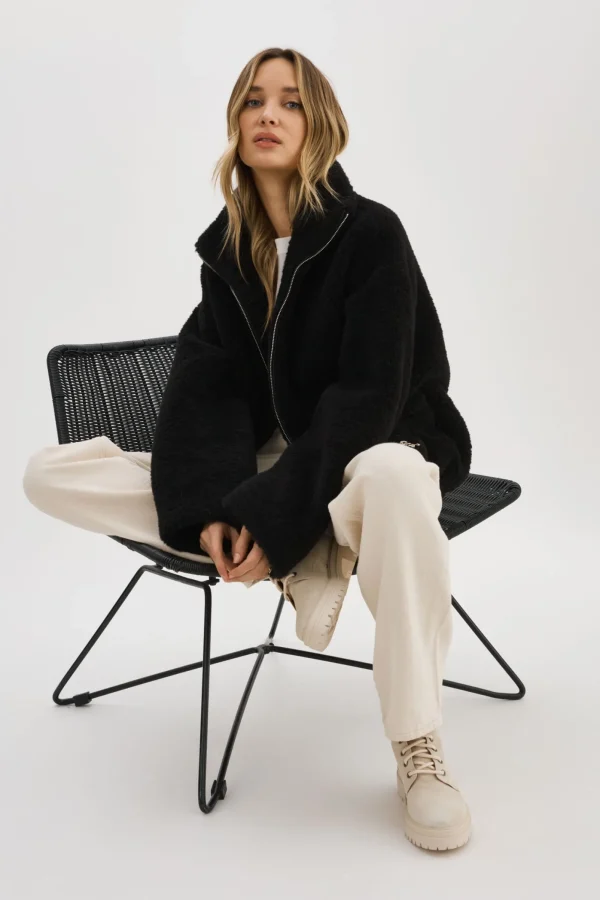 LAMARQUE Coats&Jackets | KIM | Sherpa Jacket Black