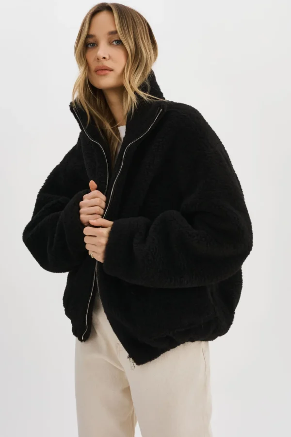 LAMARQUE Coats&Jackets | KIM | Sherpa Jacket Black