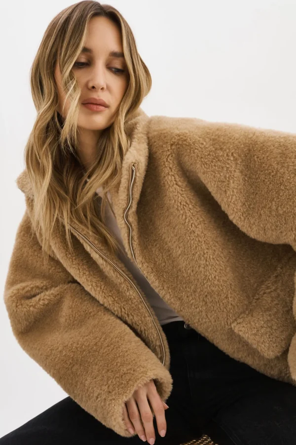 LAMARQUE Coats&Jackets | KIM | Sherpa Jacket TAUPE