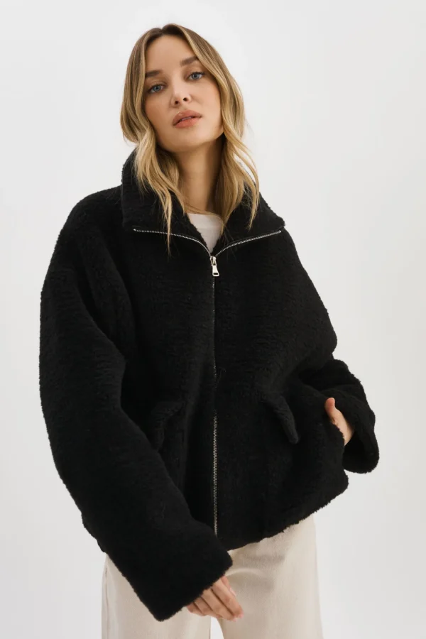 LAMARQUE Coats&Jackets | KIM | Sherpa Jacket Black