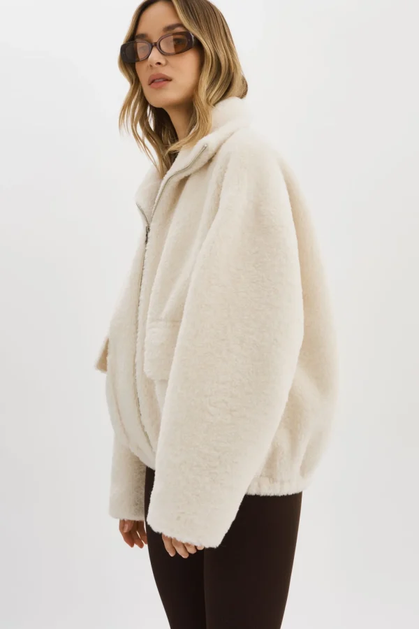 LAMARQUE Coats&Jackets | KIM | Sherpa Jacket Off White