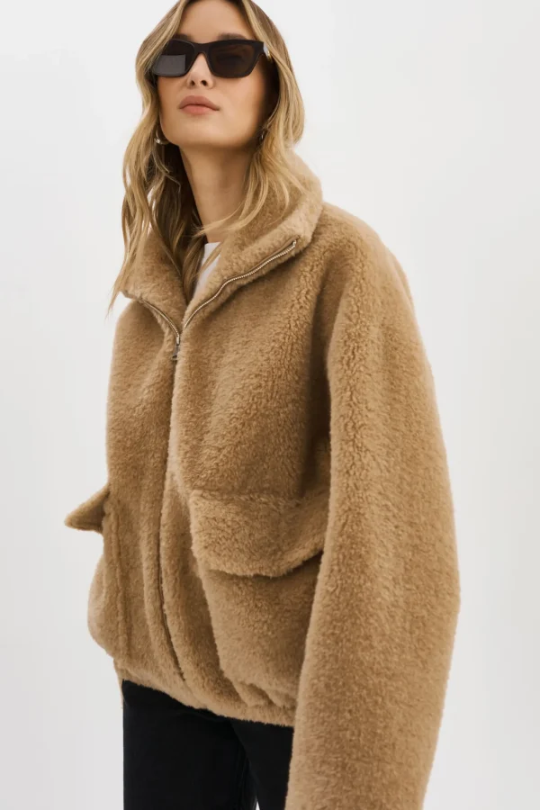 LAMARQUE Coats&Jackets | KIM | Sherpa Jacket TAUPE