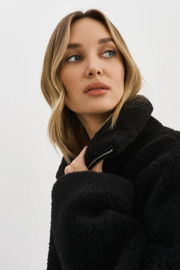 LAMARQUE Coats&Jackets | KIM | Sherpa Jacket Black