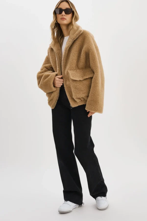 LAMARQUE Coats&Jackets | KIM | Sherpa Jacket TAUPE