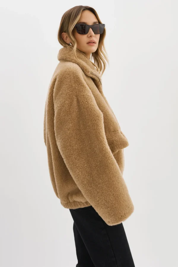 LAMARQUE Coats&Jackets | KIM | Sherpa Jacket TAUPE