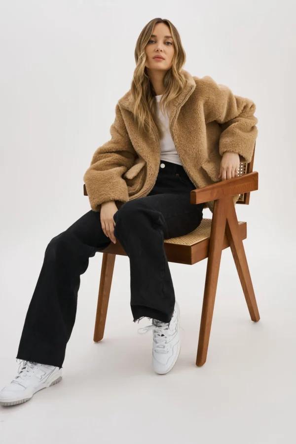 LAMARQUE Coats&Jackets | KIM | Sherpa Jacket TAUPE