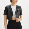 LAMARQUE Leather Jackets | KIRSI | Cropped Biker Jacket Black