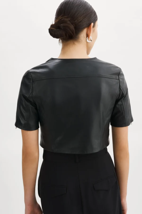 LAMARQUE Leather Jackets | KIRSI | Cropped Biker Jacket Black
