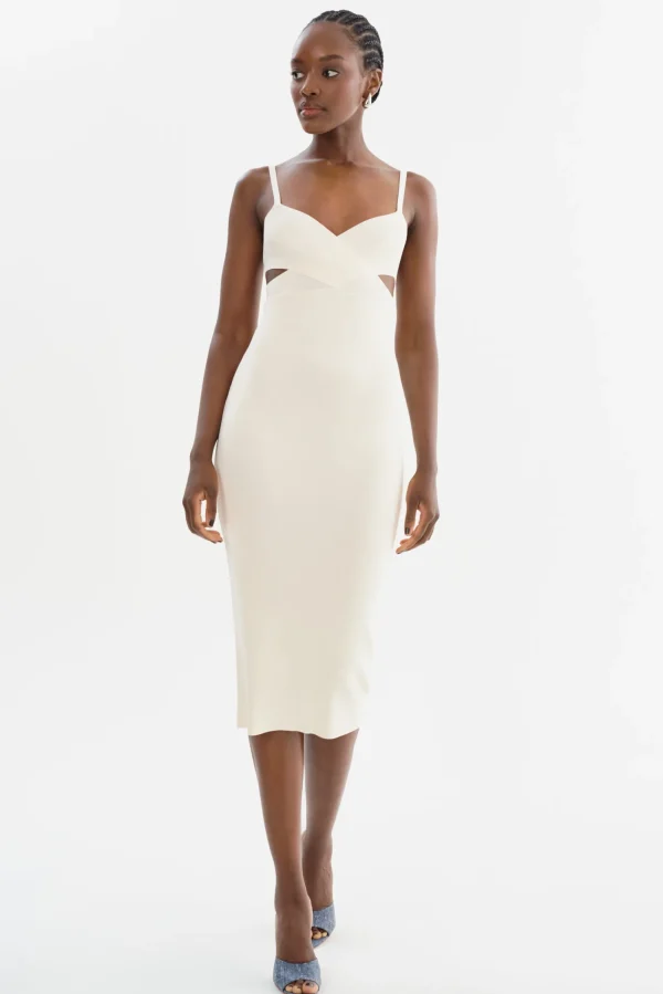 LAMARQUE Dresses | LIDIA | Midi Knit Dress Off White