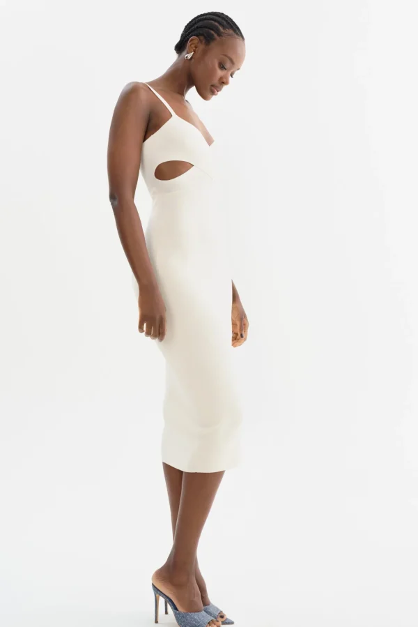 LAMARQUE Dresses | LIDIA | Midi Knit Dress Off White