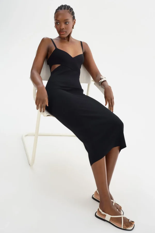 LAMARQUE Dresses | LIDIA | Midi Knit Dress Black