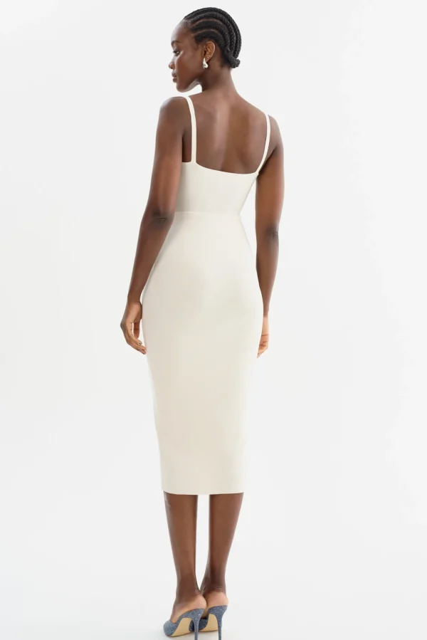 LAMARQUE Dresses | LIDIA | Midi Knit Dress Off White