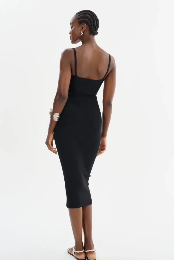 LAMARQUE Dresses | LIDIA | Midi Knit Dress Black