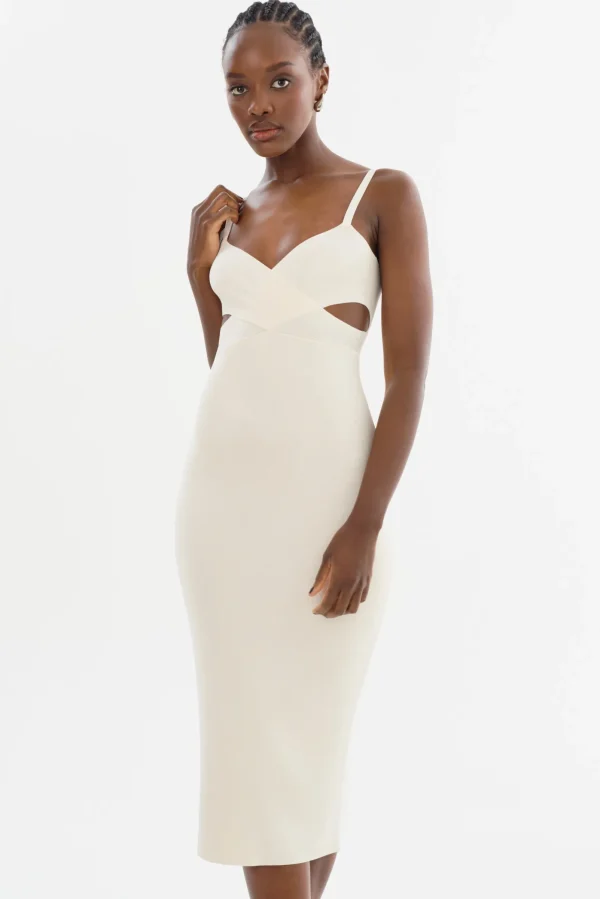 LAMARQUE Dresses | LIDIA | Midi Knit Dress Off White