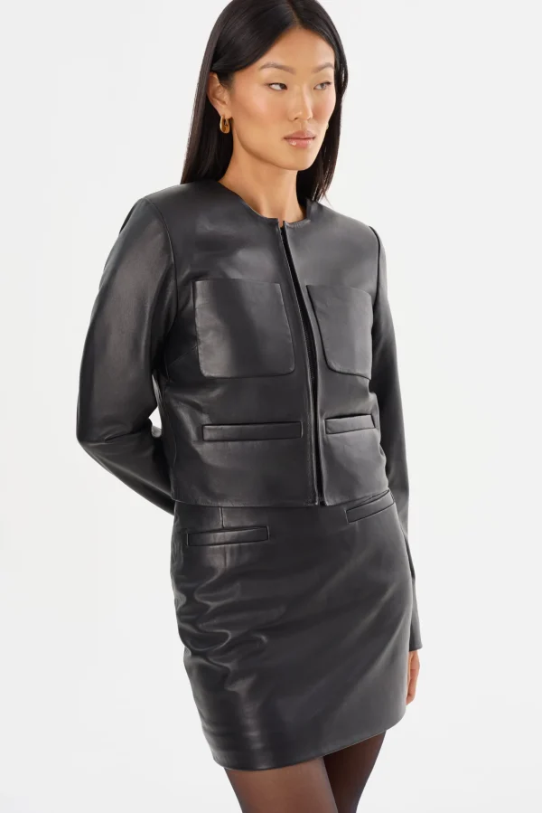LAMARQUE Leather Jackets | LINETTE | Leather Jacket Black