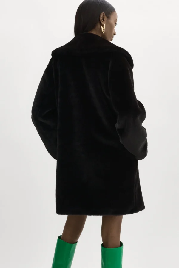 LAMARQUE Coats&Jackets | LINNEA | Faux Fur Coat Black
