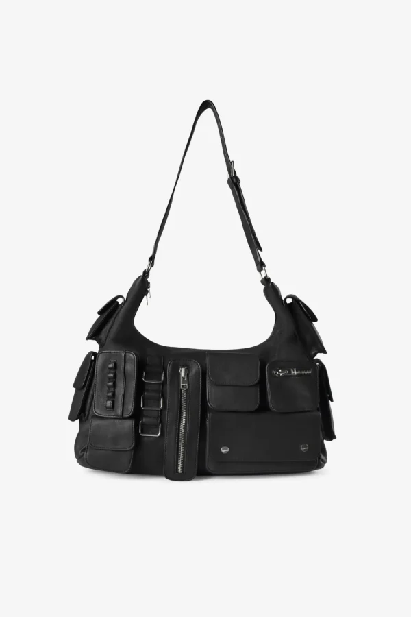 LAMARQUE Accessories | LOLITA | Leather Cargo Bag Black