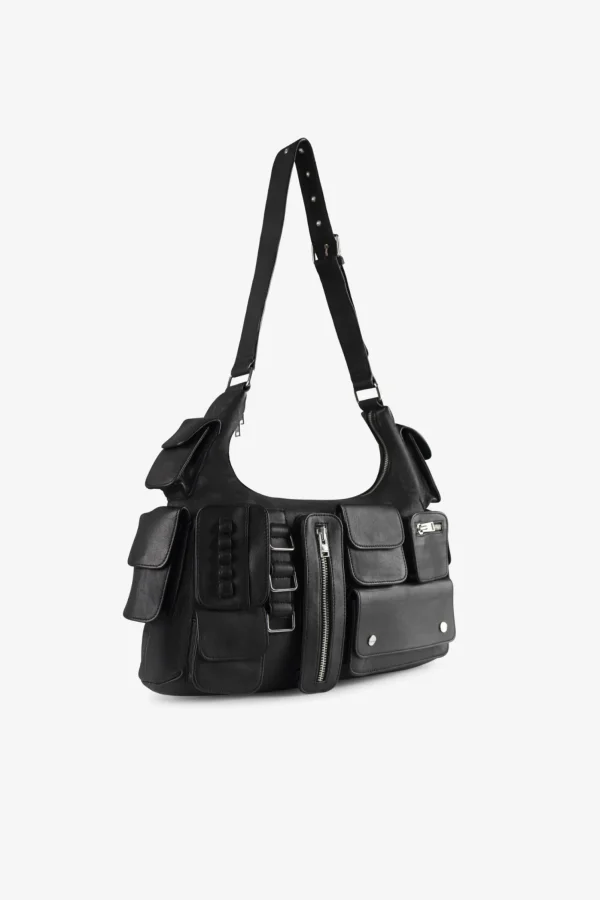 LAMARQUE Accessories | LOLITA | Leather Cargo Bag Black