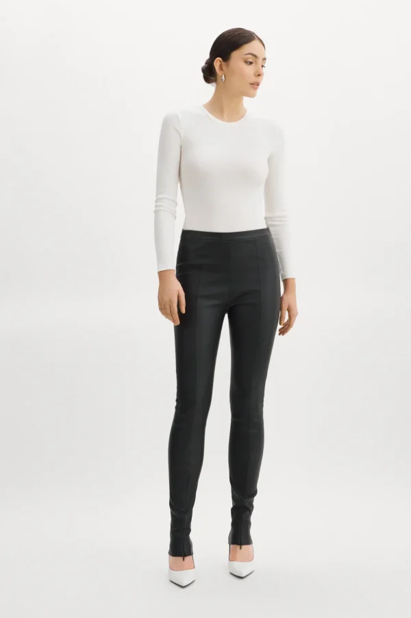 LAMARQUE Pants&Shorts | LONDA | Stretch Leather Leggings Black