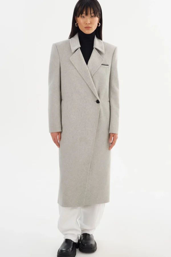 LAMARQUE Coats&Jackets | LORELEI | Double Face Wool Coat Light Grey