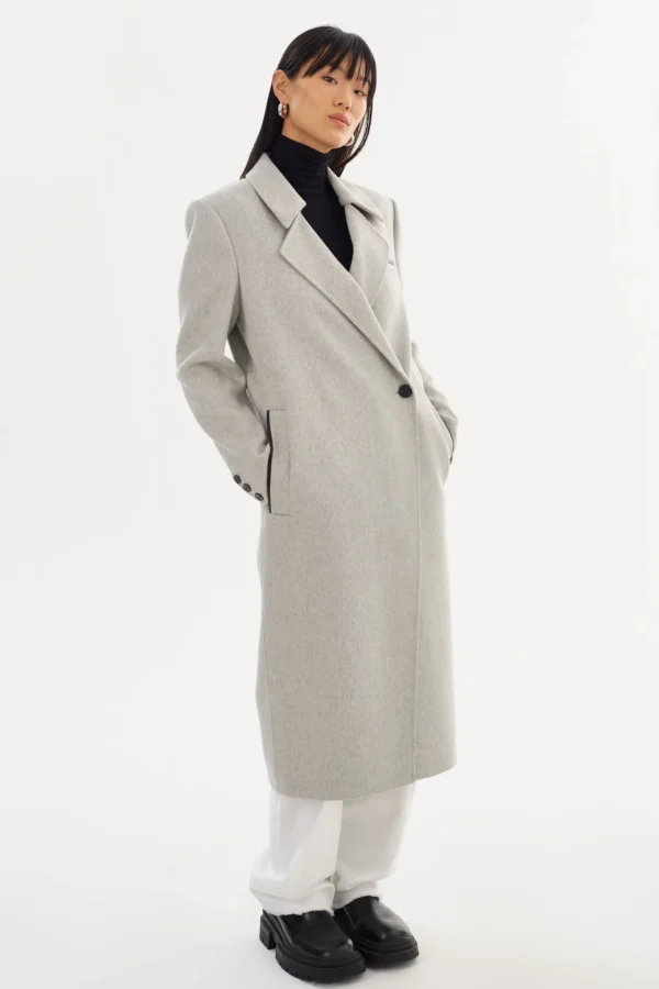 LAMARQUE Coats&Jackets | LORELEI | Double Face Wool Coat Light Grey