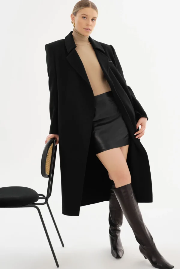 LAMARQUE Coats&Jackets | LORELEI | Double Face Wool Coat Black