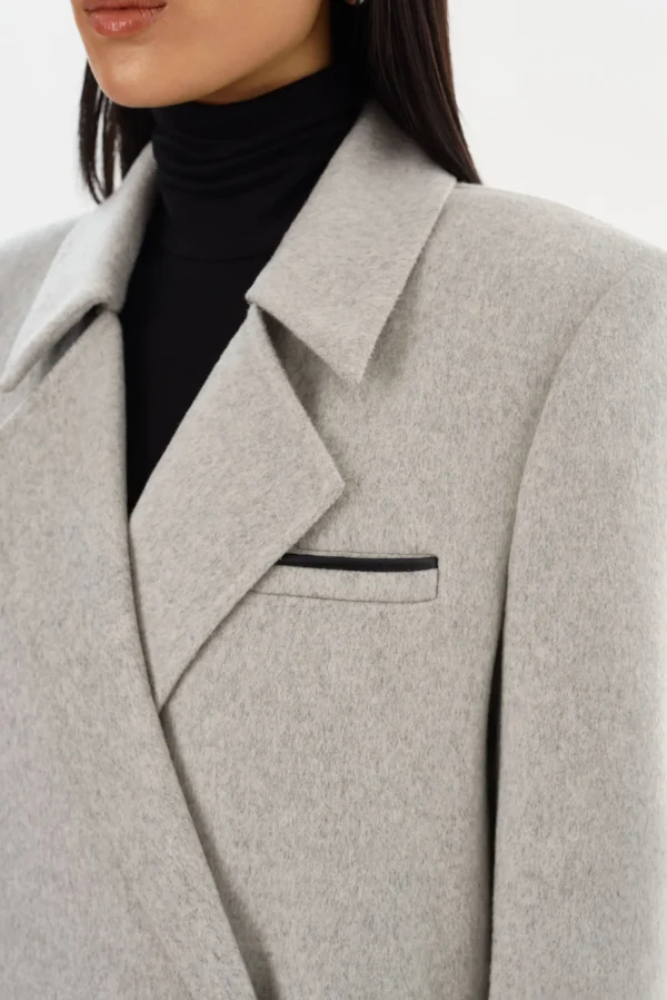LAMARQUE Coats&Jackets | LORELEI | Double Face Wool Coat Light Grey