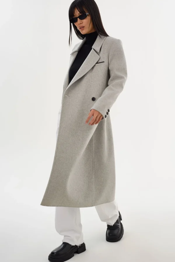 LAMARQUE Coats&Jackets | LORELEI | Double Face Wool Coat Light Grey