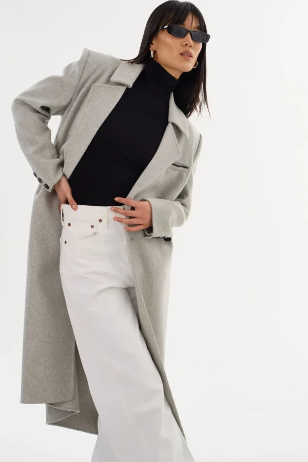 LAMARQUE Coats&Jackets | LORELEI | Double Face Wool Coat Light Grey
