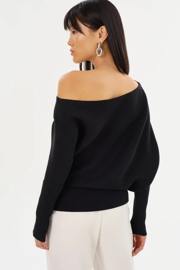 LAMARQUE Tops | LORRAINE | Knit Off Shoulder Top Black