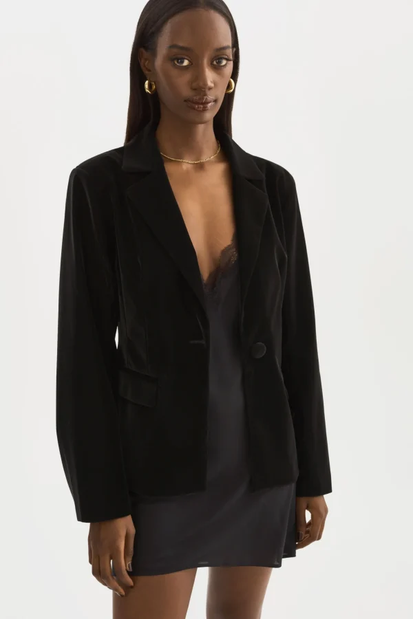 LAMARQUE Coats&Jackets | LOTTIE | Faux Leather Blazer Black