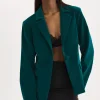 LAMARQUE Coats&Jackets | LOTTIE | Faux Leather Blazer Dark Jade