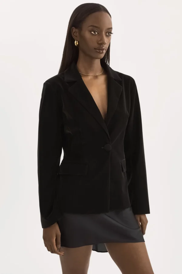 LAMARQUE Coats&Jackets | LOTTIE | Faux Leather Blazer Black