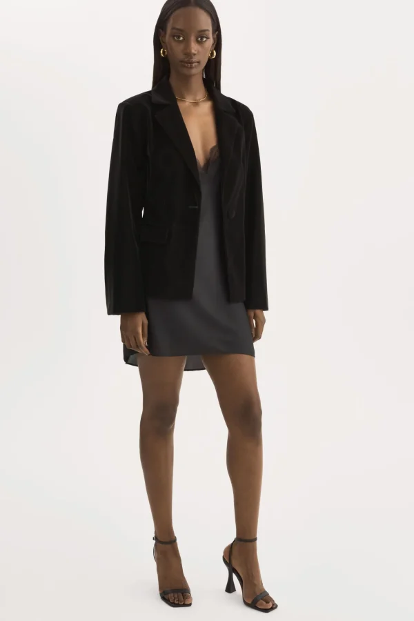 LAMARQUE Coats&Jackets | LOTTIE | Faux Leather Blazer Black