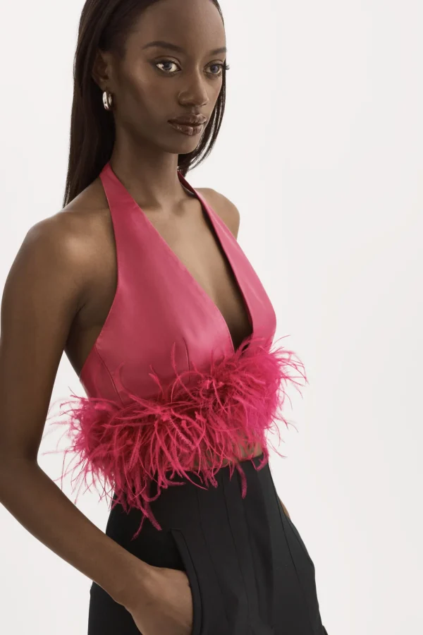 LAMARQUE Tops | LUV | Leather Top Lilac Rose