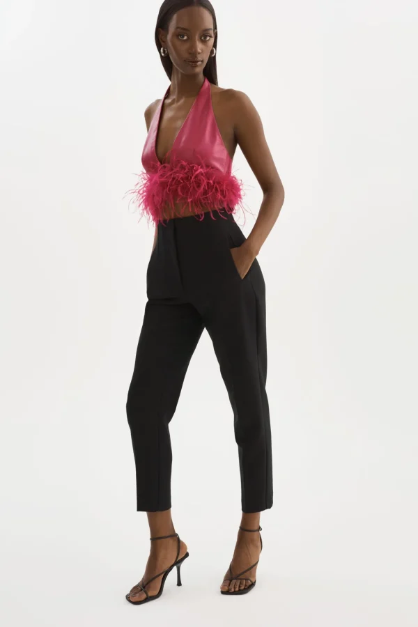 LAMARQUE Tops | LUV | Leather Top Lilac Rose