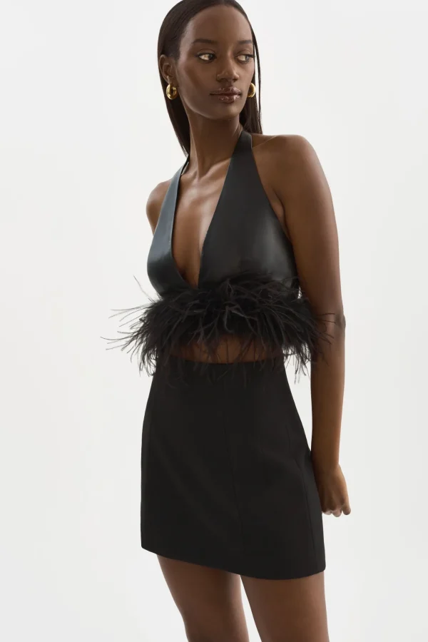 LAMARQUE Tops | LUV | Leather Top Black