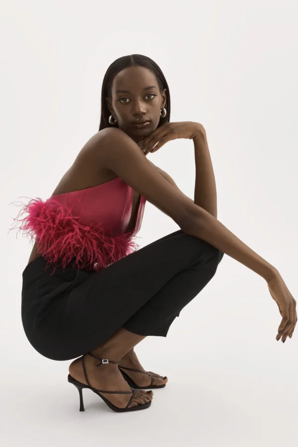 LAMARQUE Tops | LUV | Leather Top Lilac Rose