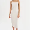 LAMARQUE Dresses | MACARIA | Cotton Midi Dress Off White