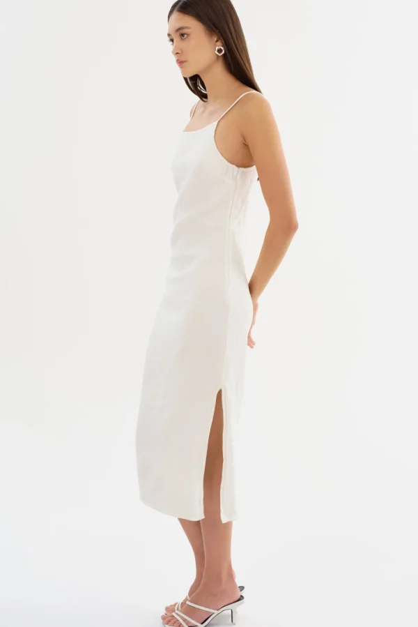 LAMARQUE Dresses | MACARIA | Cotton Midi Dress Off White