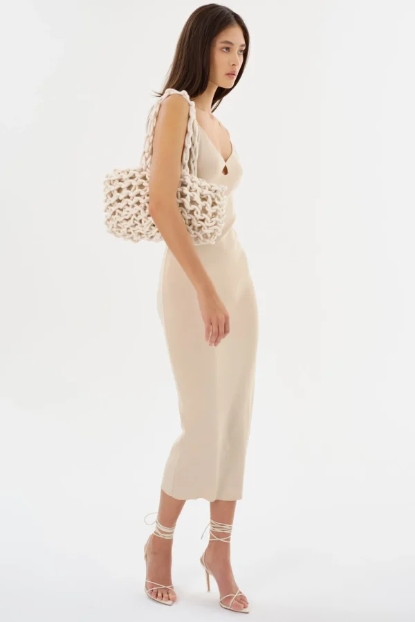 LAMARQUE Accessories | MALENA | Braided Shoulder Bag Bone