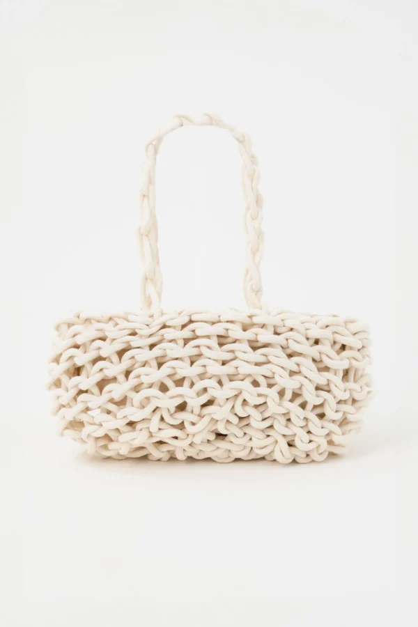 LAMARQUE Accessories | MALENA | Braided Shoulder Bag Bone