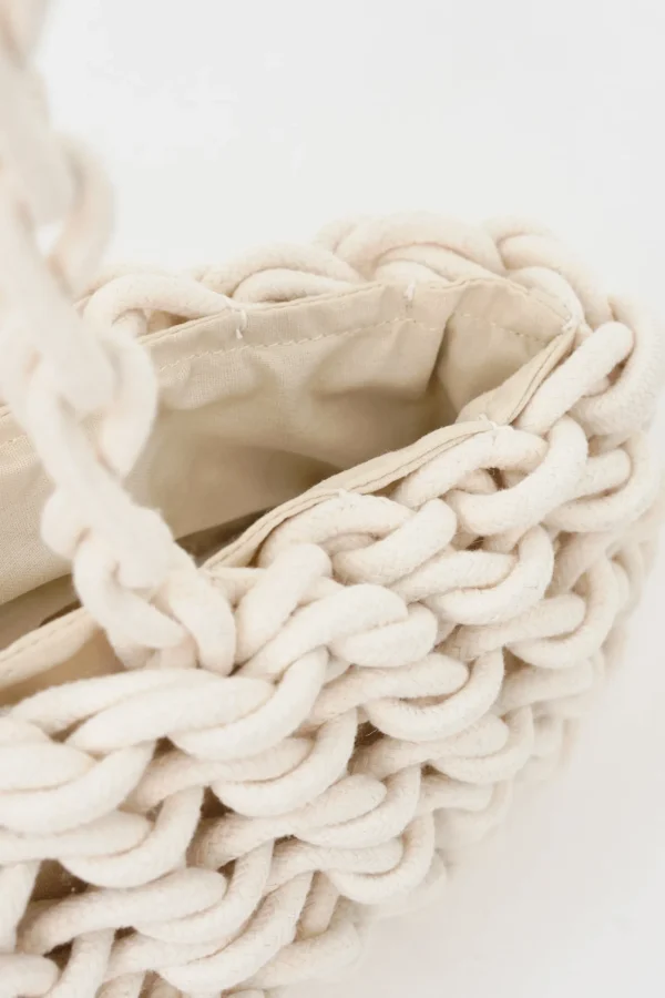 LAMARQUE Accessories | MALENA | Braided Shoulder Bag Bone