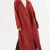 LAMARQUE Coats&Jackets | MARGARET | Wool Trench Coat Rosewood