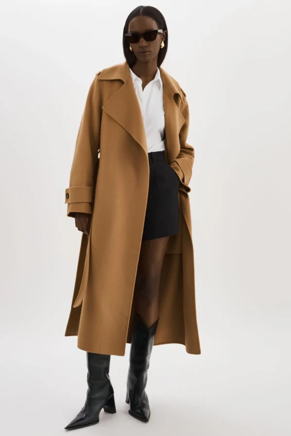 LAMARQUE Coats&Jackets | MARGARET | Wool Trench Coat Camel