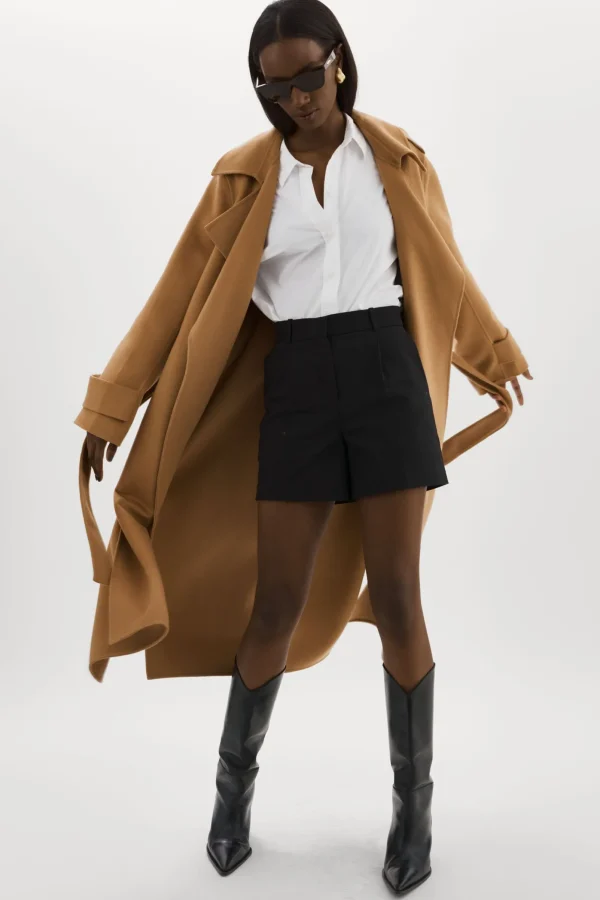 LAMARQUE Coats&Jackets | MARGARET | Wool Trench Coat Camel