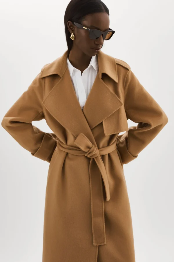 LAMARQUE Coats&Jackets | MARGARET | Wool Trench Coat Camel